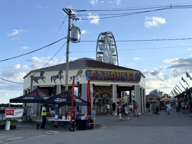 Palace Playland carousel and Ferris wheel, a classic stop during Old Orchard Beach in the fall